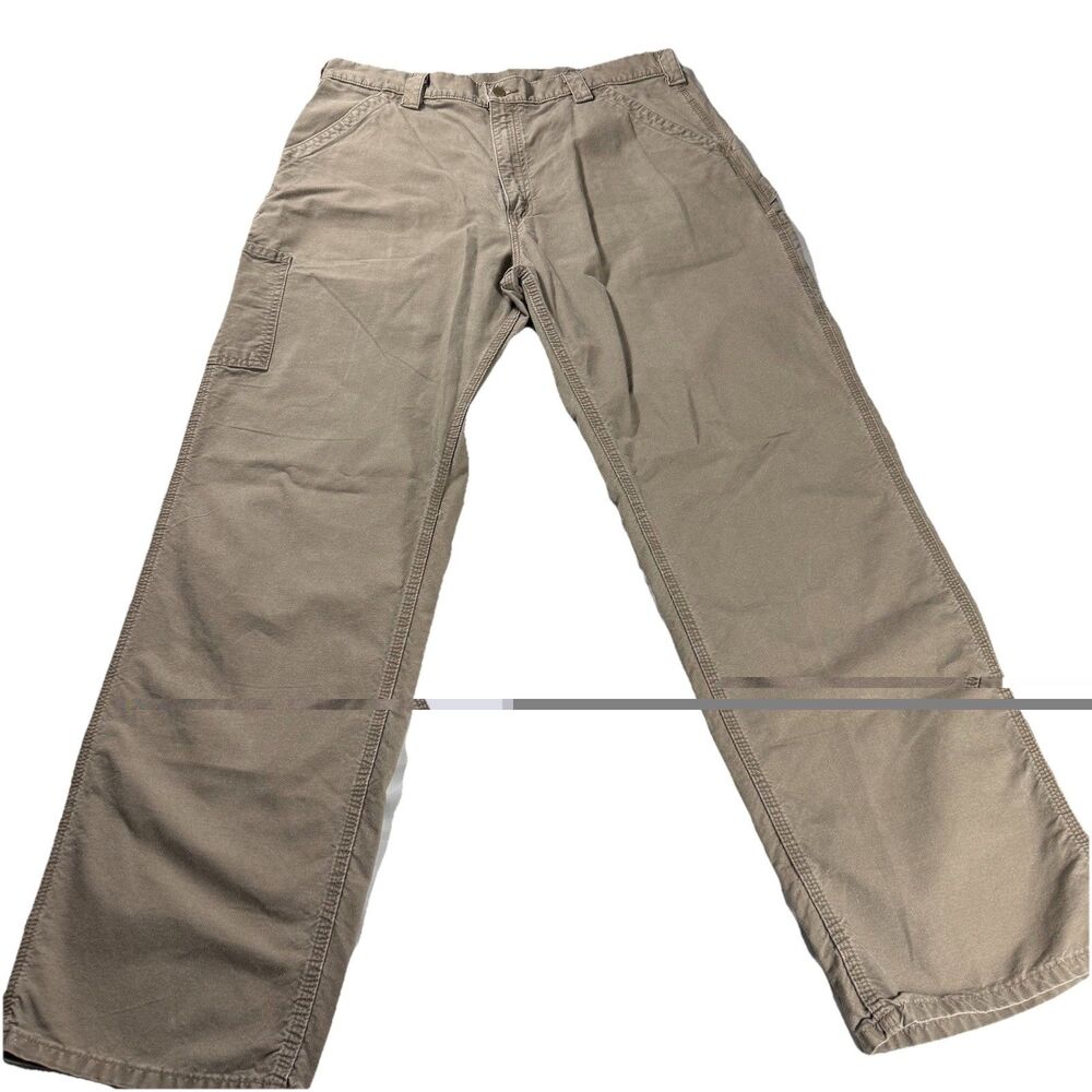 Carhartt Mens 38x34 Loose Original Fit 14806 Carpenter Cargo Pants Brown
